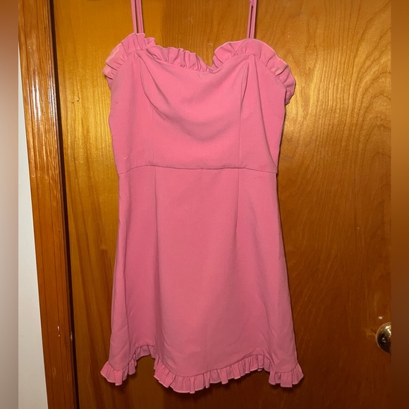 Pink French Connection Ruffle Dress - Picture 3 of 4